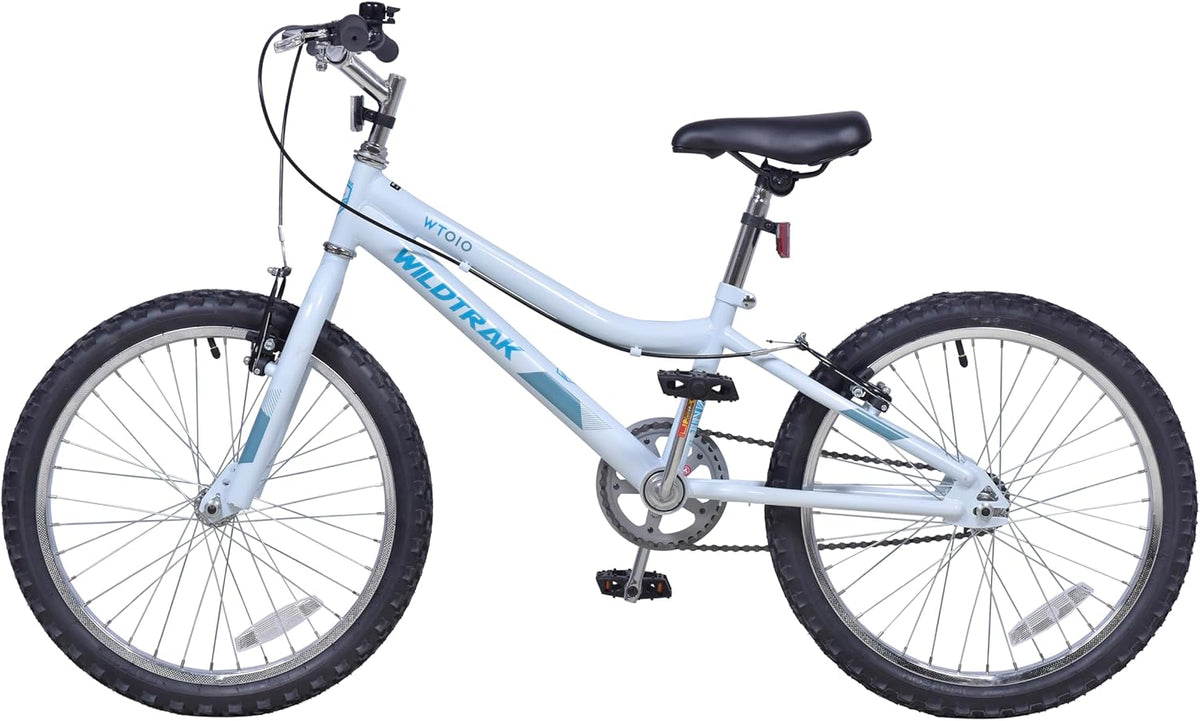 Wildtrak - 20 inch fiets voor kinderen, leeftijd 6-9 jaar, verstelbare remmen - wit