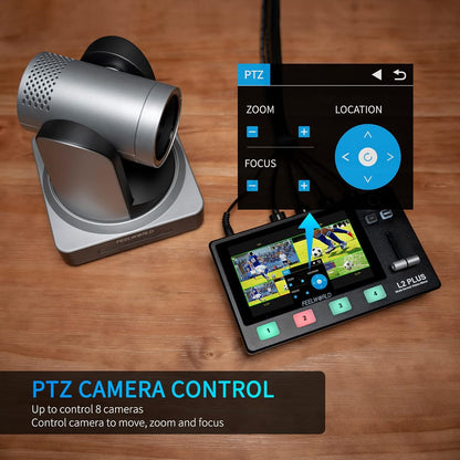 Multicamera Videoswitcher – Videomixer – Videoswitcher – Live Switcher – Videoschakelaar – 4 x HDMI Ingangen – 5,5 Inch LCD Touchscreen met PTZ Bediening en Chroma Key