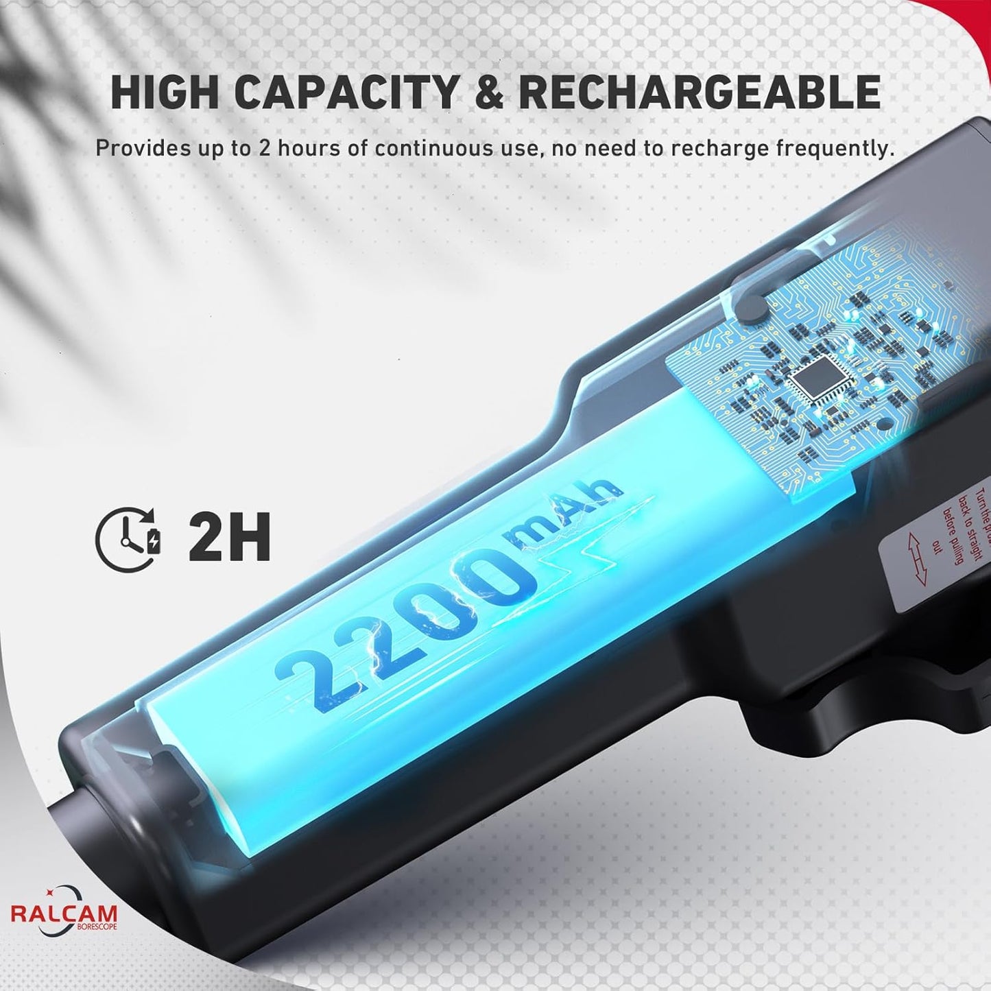 Ralcam Endoskopkamera mit Licht Camera - Inspektionskamera 5.5mm HD720P Industrial Endoscope mit 6 Adjustable LED Digitales Endoskop 1m Flexible Kabel, für Android und IOS Smartphone