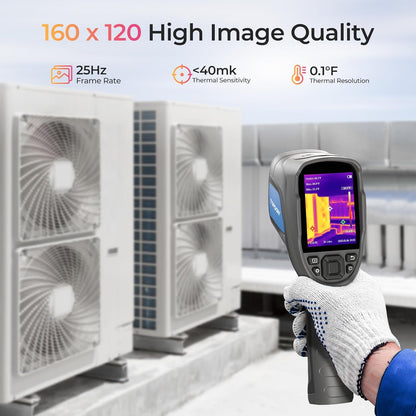 TOPDON TC004 Lite Warmtebeeldcamera, draagbaar, met IR-resolutie van 240 x 180, batterijduur van 15 uur en 2X/4-voudige beeldzoom, temperatuurbereik van -20 °C tot +550 °C