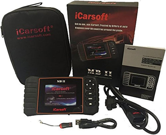 iCarsoft MB II Diaganoseapparaat OBD2 Benz diagnose fouten lezen en verwijderen olie service resetten SBC reset DPF reset