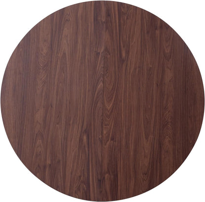 Ronde Eettafel – Boerderijkeukentafel – Eetkamertafel – Keukentafel – Tafel Voor 4-6 Personen – MDF Tafelblad 1,8 cm Dik – Robuuste Cilindrische Houten Lattenbasis