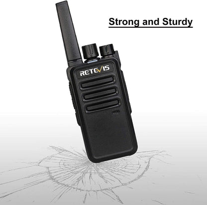 Retevis RT668 Walkie Talkie met Headset, PMR446 Licentievrij, VOX Squelch, Oplaadbare Walkietalkie, 16-Kanaals CTCSS/DCS-TOT-Scan, Portofoons voor Hotels, Scholen, Bedrijven (Zwart, 10 Stuks)