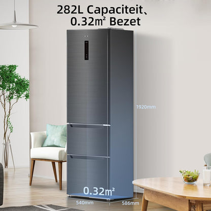 <font dir="auto" style="vertical-align: inherit;"><font dir="auto" style="vertical-align: inherit;">        CHiQ 282L Fridge-Freezer, 282L (197 + 85L), Frost Protection, Dual Inverter System, No Frost, Multi-Airflow, Intelligent Touch, Electronic Compress