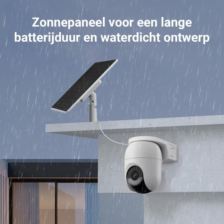 Beveiligingscamera Buiten - WiFi-bewakingscamera - Camerabewaking - Ddraadloos - Batterijen - Automatische Tracking - AI-Detectie - Personen - Voertuigen - AOV-Modus - Kleurennachtzicht - Tweerichtingsaudio - WiFi 6 - Wit
