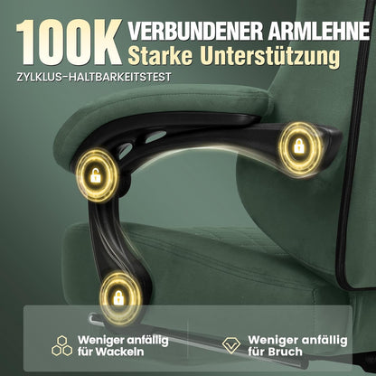 Gamingstoel – Gamestoel – Gaming Chair – Bureaustoel – PC Stoel – Ademend Stof – Verstelbare Voetensteun – Max 150 kg