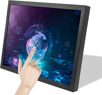 VSDISPLAY Écran tactile industriel de 17 pouces, écran LCD tactile résistif TFT 17" 1280 x 1024 1000 nits, avec carte contrôleur VGA DVI