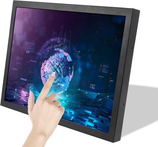 VSDISPLAY Écran tactile industriel de 17 pouces, écran LCD tactile résistif TFT 17" 1280 x 1024 1000 nits, avec carte contrôleur VGA DVI