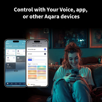 Aqara Ceiling light T1M, requires Zigbee 3.0 HUB, RGB+IC with gradient effects, 40W 3450 lm, 2700-6500 K Tunable white, supports HomeKit, Alexa, Google and IFTTT [Energy Class E], Matter over Bridge - QUORE