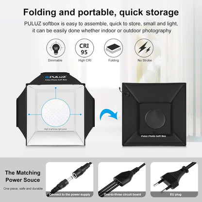 Fotobox Met Verlichting – Fototent – Lichttent – Lichtbak – Productfototent – 40,6 X 40,6 Cm – 480 Ledlampen – 5500 K CRI 95+