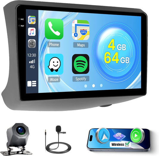 Roinvou 4G+64G Android 15 Autoradio voor Toyota Vitz XP10 Yaris Platz Echo 1999-2005 Draadloos Carplay Android Auto, 9'' Incell Touchscreen Radio GPS Bluetooth FM RDS WiFi EQ SWC Achteruitrijcamera