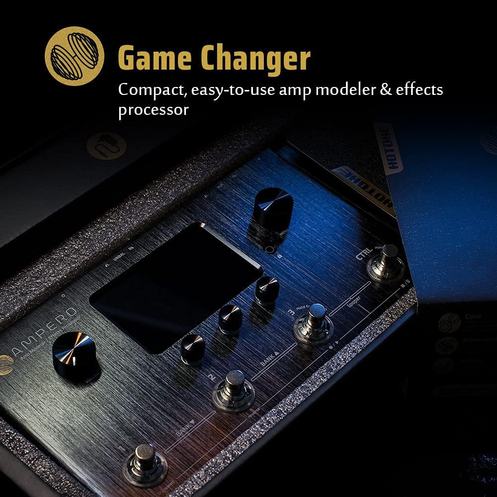 Multi-effectpedaal voor Gitaar, Bas en Akoestisch – Gitaar Effectpedaal – Bas Effectpedaal – Effectprocessor – Amp Modeler – 242 Effecten, 64 Amp-Modellen – 4-Inch Touchscreen, USB Audio Interface