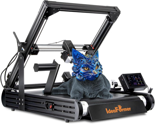 IdeaFormer IR3 V2 3D-printer met transportband, 250 x 250 ×∞ mm, oneindige Z metalen riem, 3D-drukmachines, lang, stapel en grote modeldruk, max. 400 mm/s