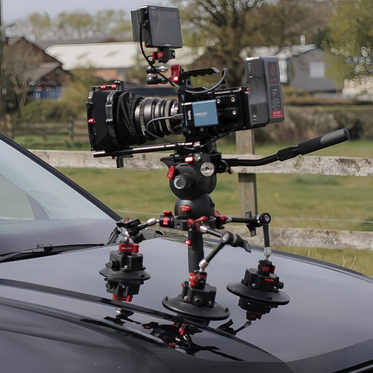IFOOTAGE Spider Crab Vehicle Suction Cup,Powerful Suction Cup Camera Car Mount,Aluminum Professional Suction Cup with 1/4" & 3/8" Screws,Camcorder Stabilizers & Carrying Aids