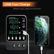 Instelbare DC-Voeding - 30V - 10A - 300W - Variabele Schakelfunctie en 4-cijferig LED-Display - Gestabiliseerde voeding - Spanningsregelaar schakelaar - QUORE