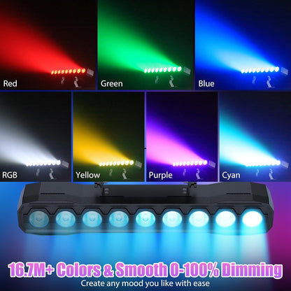 9 RGBW LED Wall Washer podiumlicht 60W, lichtbalk effectspot met afstandsbediening DMX512 stroboscoop discolicht partylicht voor bruiloft DJ Outdoor Kerstmis 2 stuks