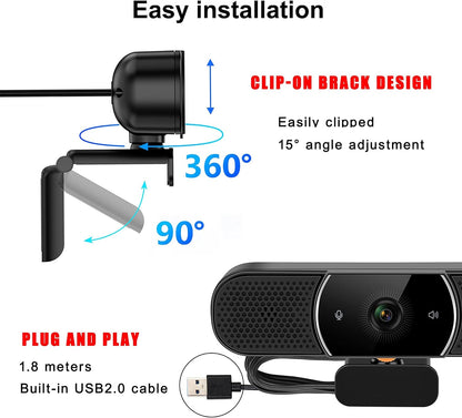 OwlBar Mini, conferentiecamera met microfoon en luidspreker, groothoek 2k QHD USB-videoconferentiecamera voor vergaderruimte en kantoor, compatibel met Zoom, MS Teams, Google Meet, laptop/pc/Mac