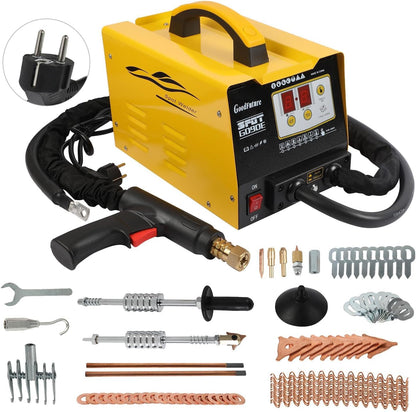 PLAYOCCAR 3KW Puller Dent Spot Welder 220V, Carrosserie Stud Lasmachine Multispot Motorkap Deur Reparatie Tool Kit