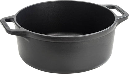 Victoria Dutch Oven Inductie Geëmailleerd Gietijzer 29cm, Cocotte 6,6L, PTFE en PFOA vrij, Geschikt voor Vuur, Barbecue, Oven, Kookplaat, Keramische kookplaat, Gas