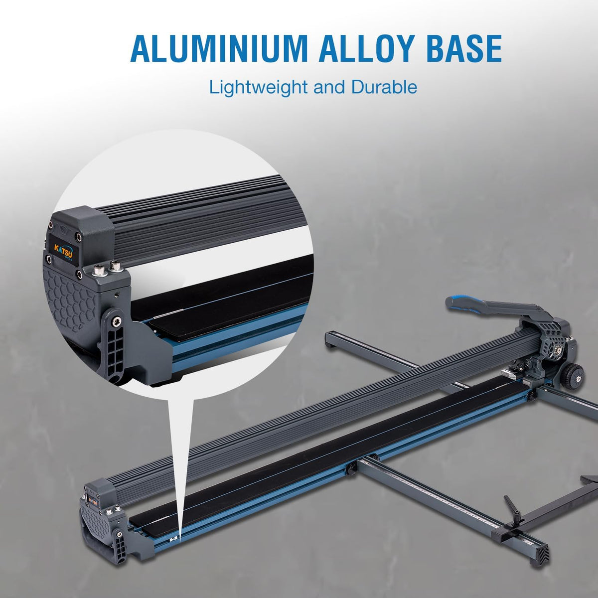 KATSU Tools Professionele handmatige tegelsnijder 48 inch 1200 mm - aluminiumlegering -lasergids - rubberen wielen - gemakkelijk verplaatsen - precisie snijden grote muur vloer porseleinen tegel