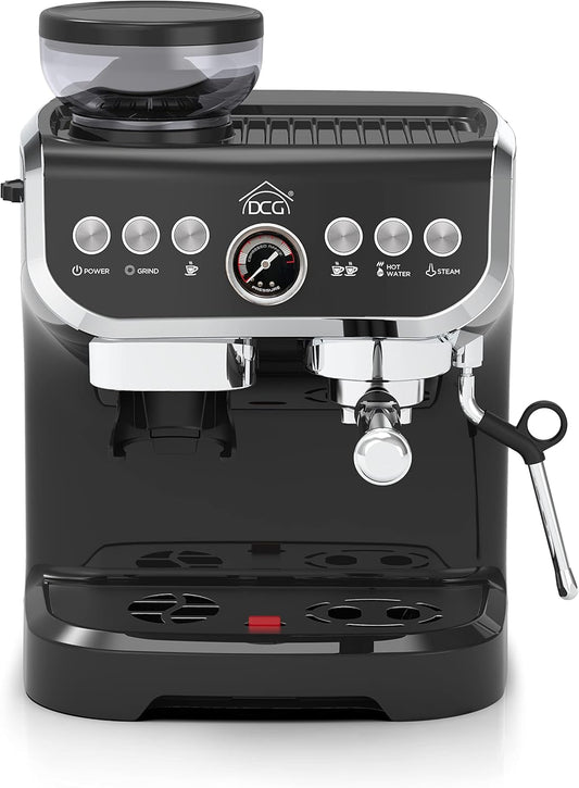 Espressomachine Met Geïntegreerde Koffiemolen – Espressoapparaat – Koffiezetapparaat – Cappuccinomachine – Koffiemachine – 2 Liter Waterreservoir – 15 Bar Pompdruk