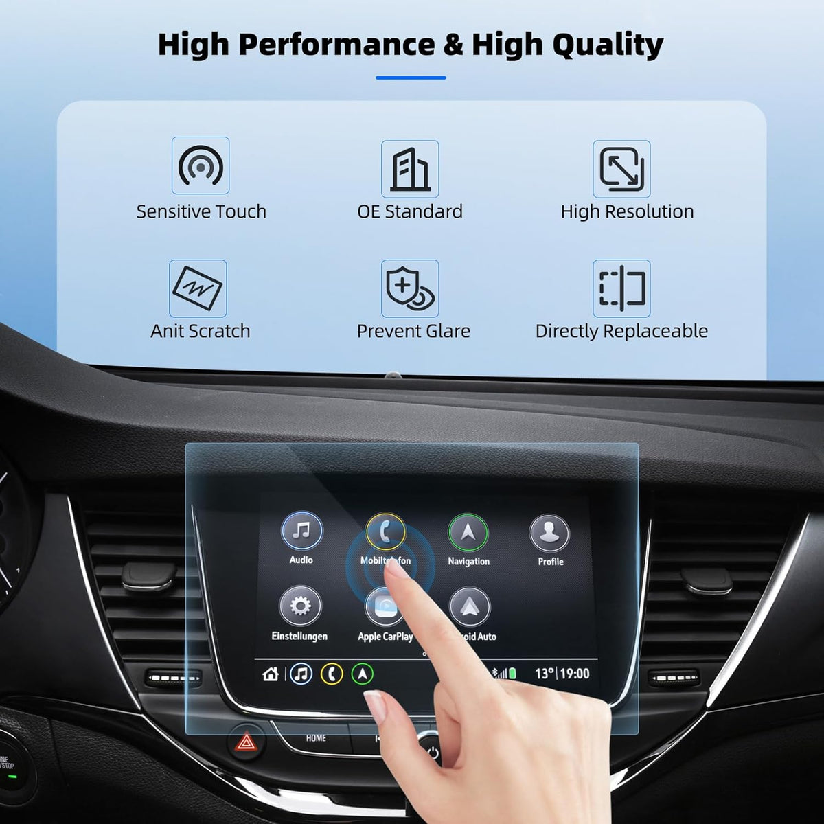 KAOLALI LQ080Y5DZ10 LQ080Y5DZ06 LCD-radiodisplay, touchscreen, 8 inch, compatibel met Opel Astra k Vauxhall, voor Belly Verano Cadillac