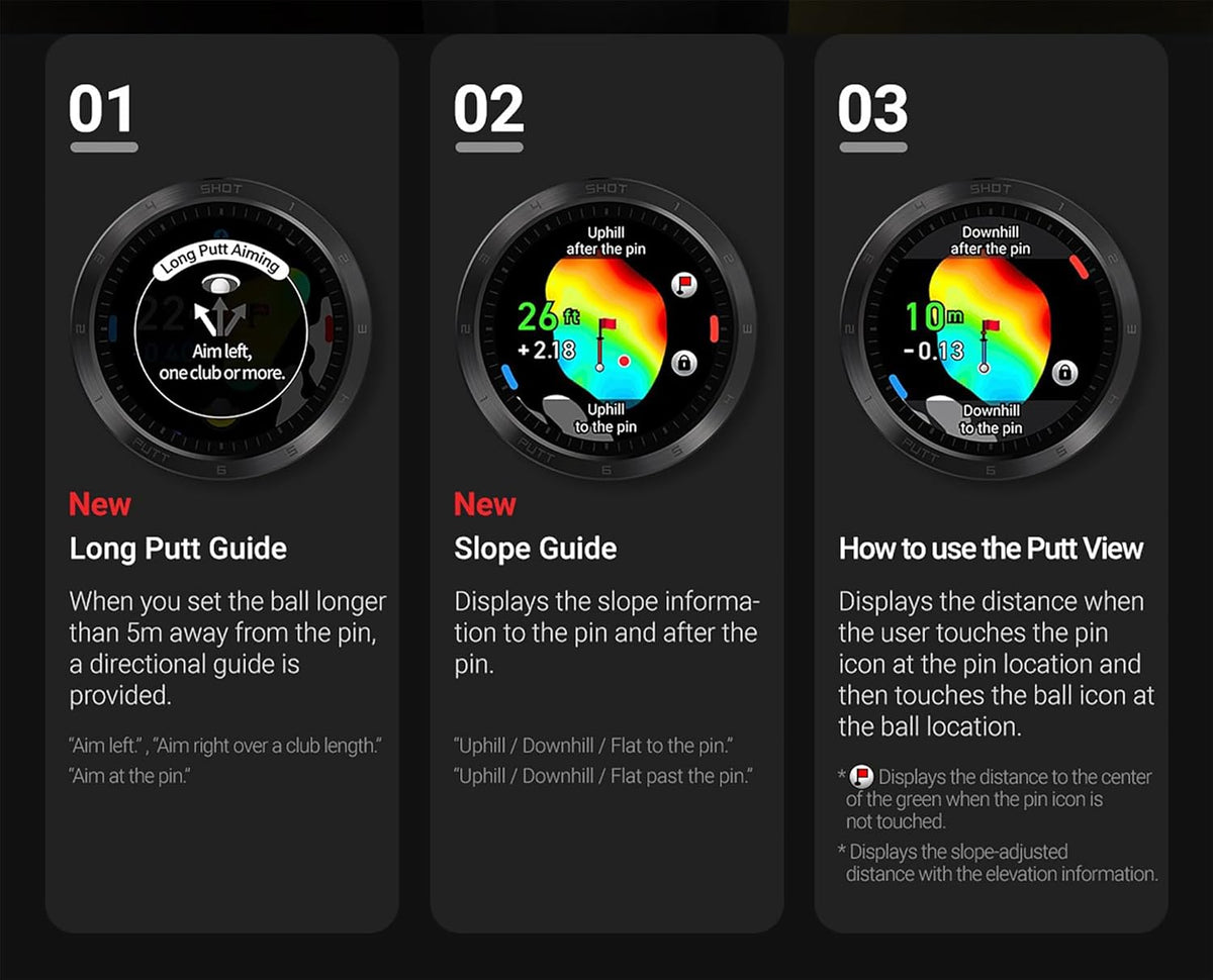 Voice Caddie T11 GPS-golfhorloge, uniseks, volwassenen, zwart, eenheidsmaat