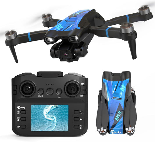 M18LCD RC Quadcopter met 1080P Camera 45° Verstelbare Lens Borstelloze Motor Eenknops Start/Landing FPV Opvouwbaar voor Volwassenen