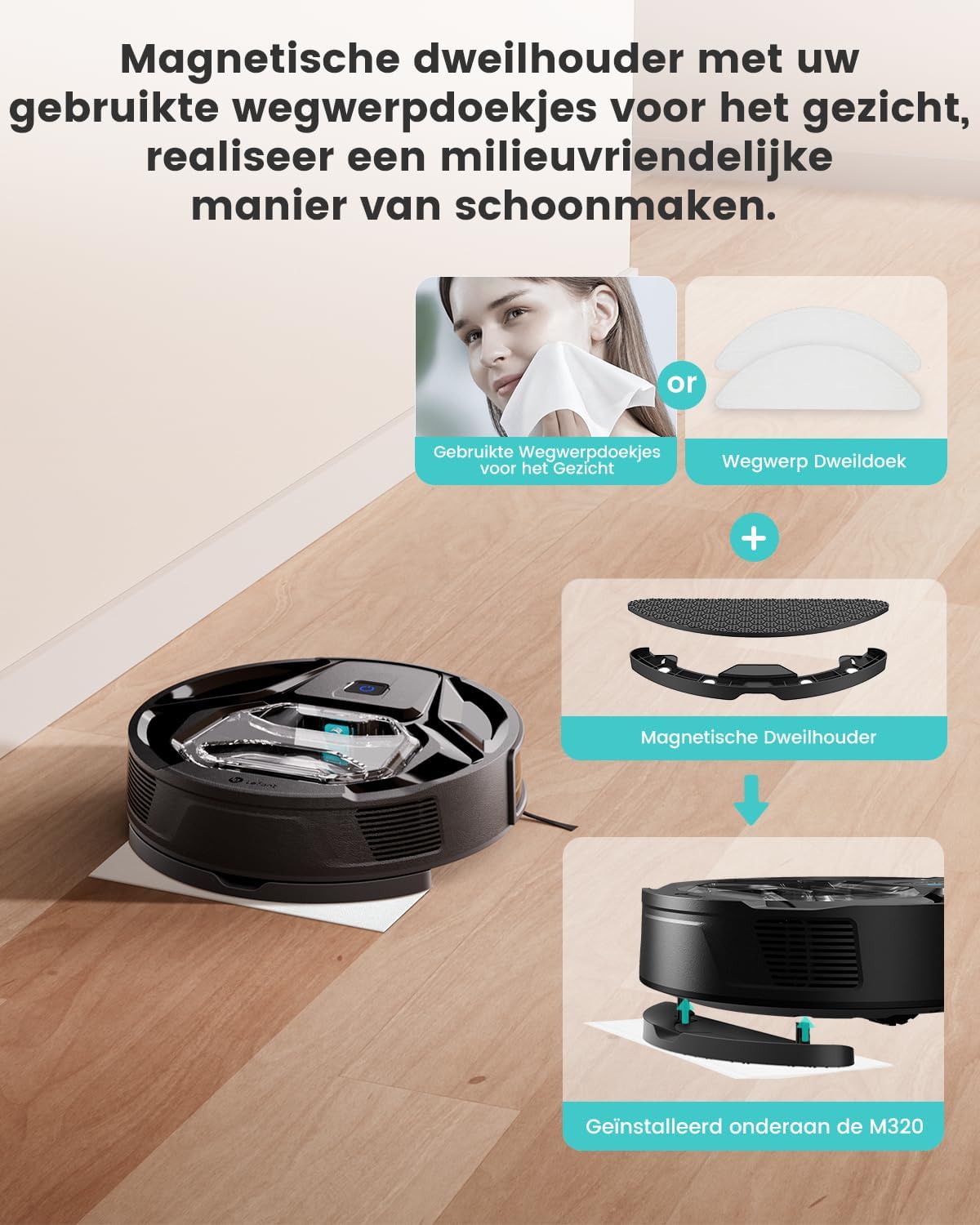 Robotstofzuiger – Robotstofzuiger met Navigatie – Automatische Stofzuiger – Slimme Zuigrobot – Draadloze Stofzuiger – 6000 Pa Krachtige Zuigkracht – 210 Minuten Lange Werktijd