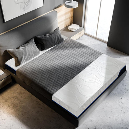 Traagschuim Matras – Visco Matras – Gel Matras – Slaapmatras – Drukverlichtend Matras – 100 x 200 cm – Verkoelende Gel-laag – Bewegingsisolatie