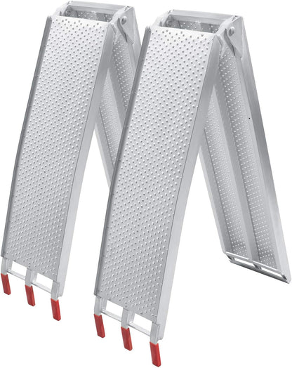 2x oprijplaten aluminium - 215 cm 680 kg - oprijplaat motoroprijplaat oprijsteun opvouwbaar