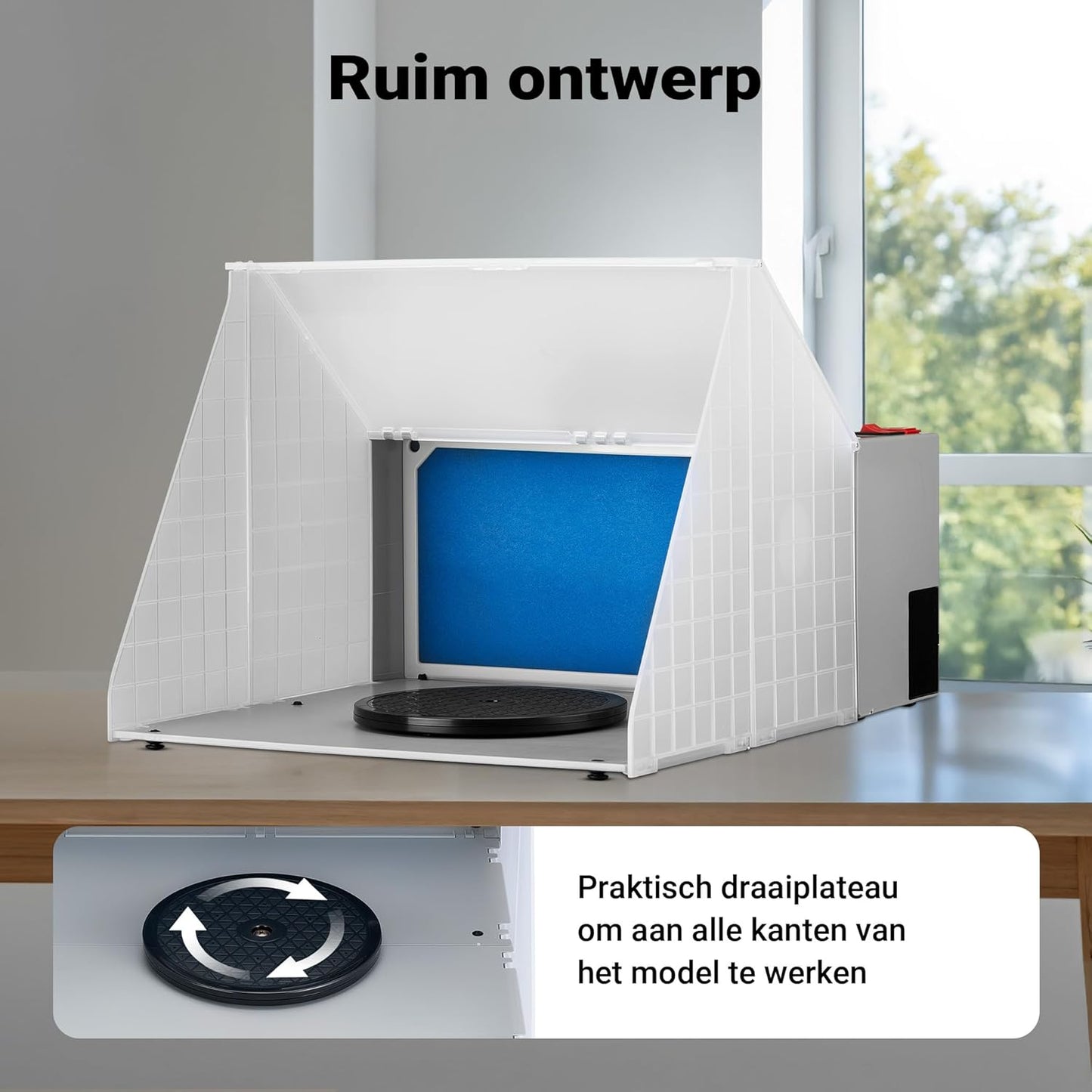 Afzuigsysteem – Afzuiginstallatie, Rookafzuiging, Soldeerafzuiging, Verfafzuiging – Voor Airbrushen En Solderen – 4 m³/min Luchtstroom – Compact En Inklapbaar