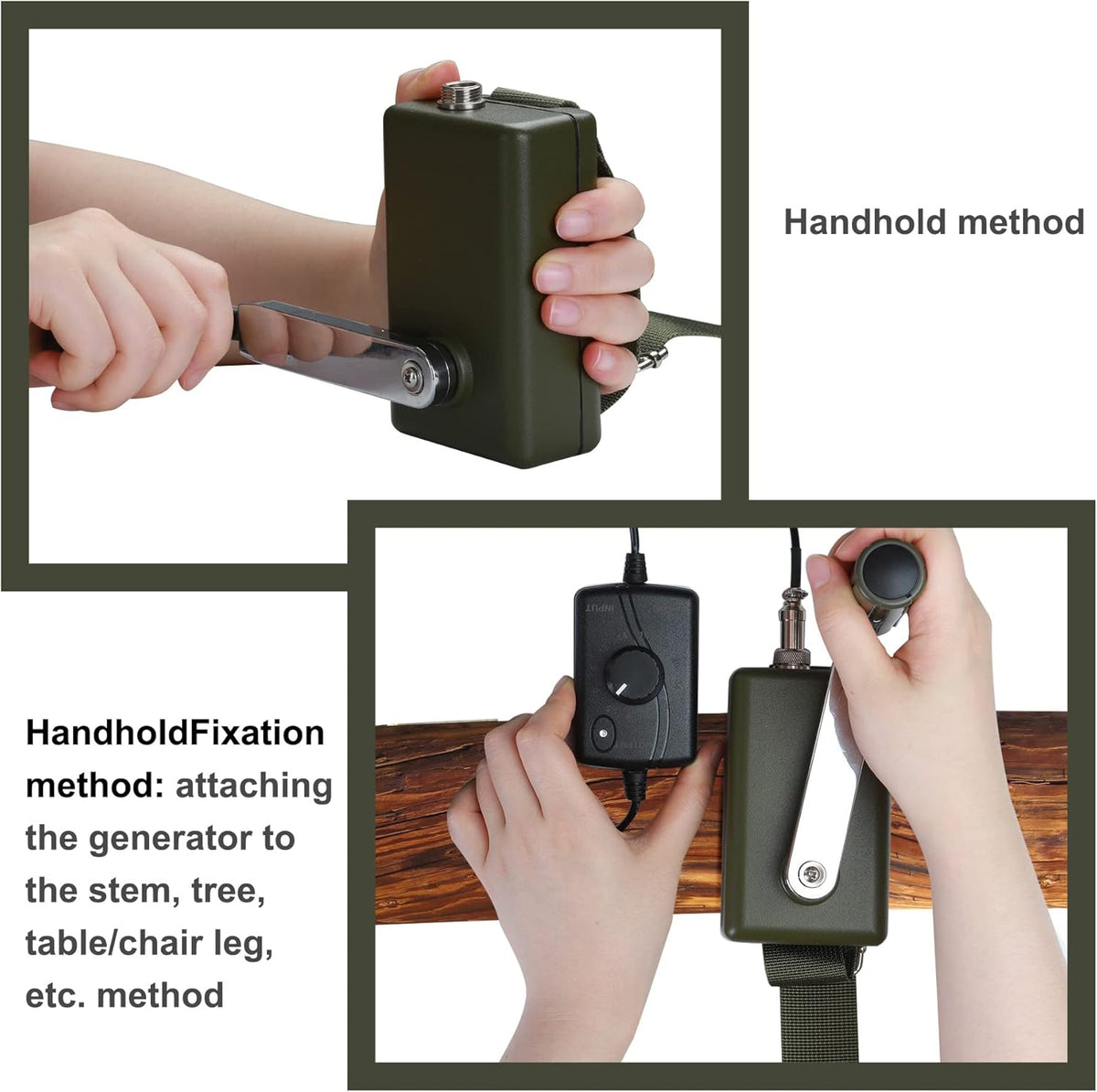 NArra Handbediende generator, 30 W 0-28 V, draagbare gelijkstroom-oplader met USB-aansluiting, vrije multifunctionele handslinger-generator voor het opladen van mobiele telefoons en computers