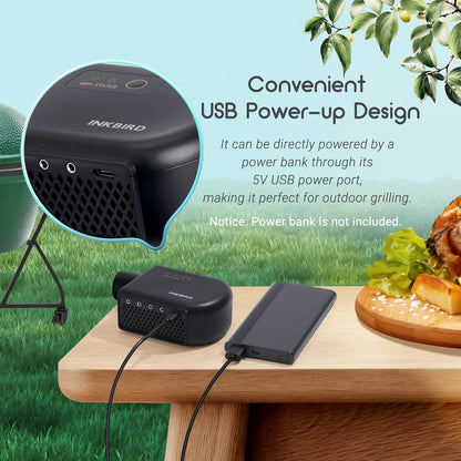 INKBIRD Wi-Fi Bluetooth BBQ Temperatuurregelaar,Smoker Thermometer met 4 sondes,Compatibel met Big Green Egg,Kamado Joe, Primo,Vision Grill, Akorn Kamado