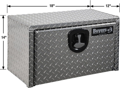 Buyers Products Diamond Loopvlak Aluminium Onderlichaam Truck Box w/T-Handvat Compressielatch (14x12x18 Inch)