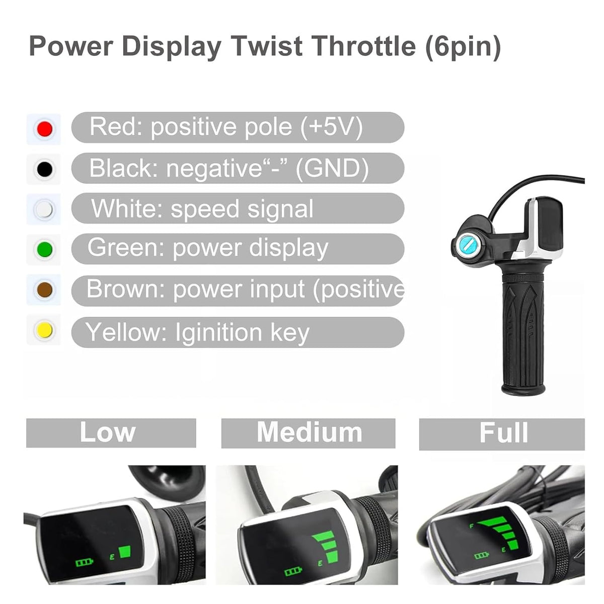 Motor voor elektrische scooter, 48 V, 2000 W, middelgrote aandrijfmotor, borstelloze controller, DC 45 A, met 3 versnellingen, schakelaar, gashendel, LCD voor elektrische fiets Go Kart ATV