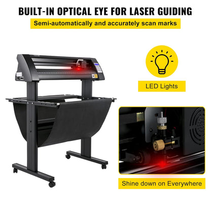 Vinyl Snijplotter – Plottersnijder – Vinylsnijder – Snijmachine – Contoursnijder – 780 Mm Snijbreedte – Optisch Oog Voor Contoursnijden