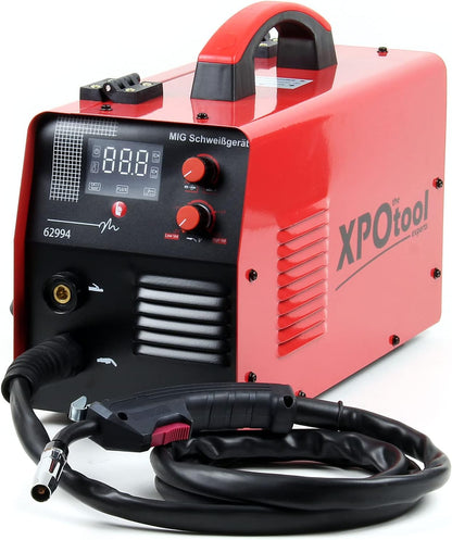 Wiltec Inverter MIG MMA lasmachine 40-160 A, lasapparaat voor gevulde draad en IGBT, inclusief accessoires voor lassen