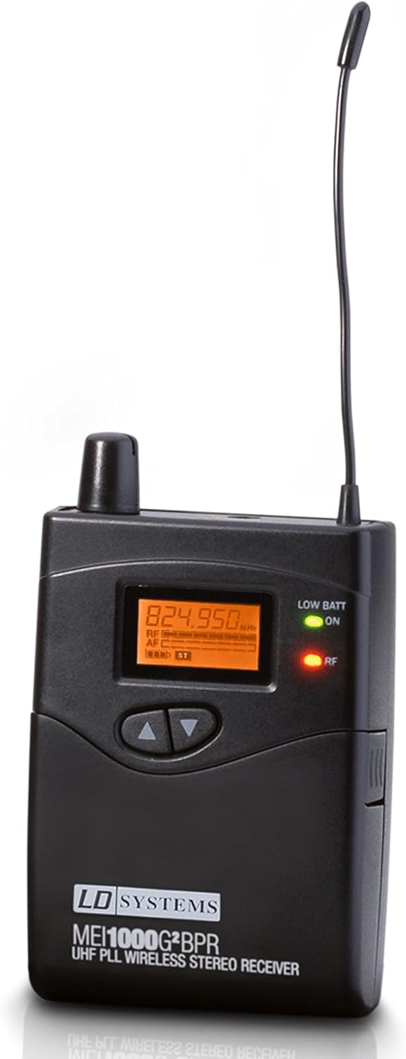 Draadloos in-ear monitorsysteem – In-Ear Monitor – In-Ear Monitorset – Monitoringsysteem – Podiummonitor – UHF 823-832/863-865 MHz – 96 UHF-kanalen