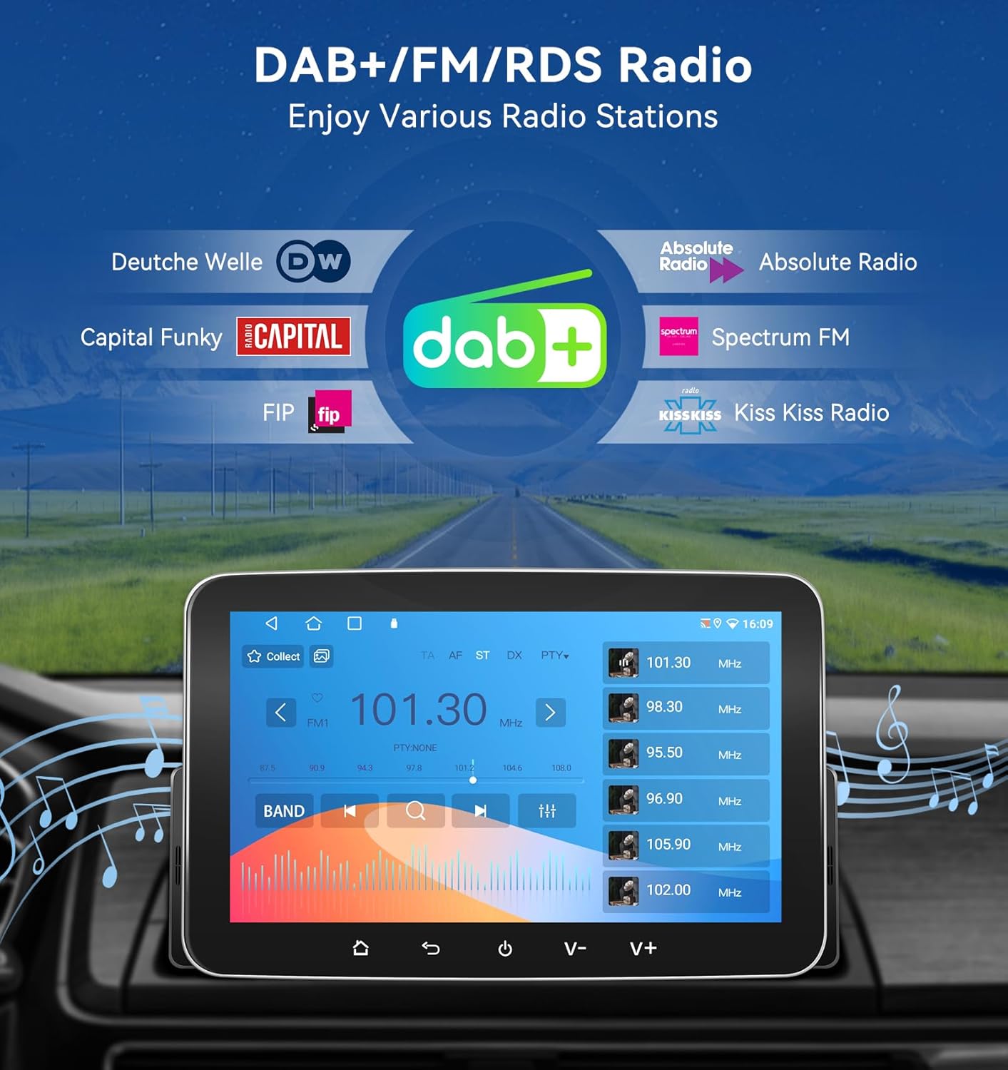 Autoradio – Autoradio Met Bluetooth – Auto Radio – 1-DIN Radio – Multimedia Radio – 7 Inch Touchscreen – Android 13 Systeem