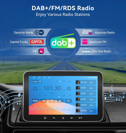 Autoradio – Autoradio Met Bluetooth – Auto Radio – 1-DIN Radio – Multimedia Radio – 7 Inch Touchscreen – Android 13 Systeem