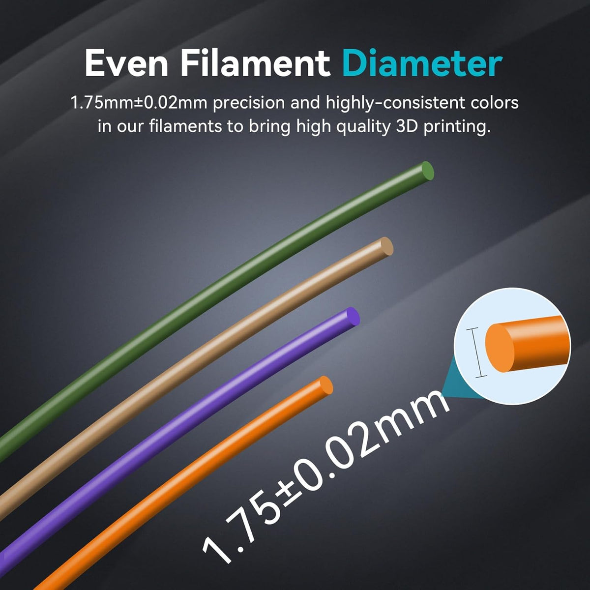 SUNLU Bundle 10 kg PLA Plus filament, meerkleurig, voor 3D-printers, PLA+ filament 1,75 mm, 1 kg/spoel, 10 spoelen, zwart + wit + grijs + rood + klein blauw + groen + lichtgeel + oranje +