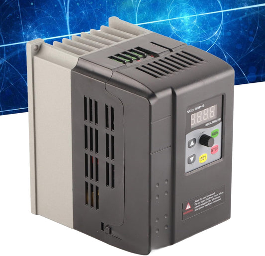 AC 220-240V Variabele frequentieomvormer, enkelfasige ingang 3 fase-uitgang VFD Vector Motor Control Inverter, Low Noise Motor Governor voor Motor Speed Control 2.2kw