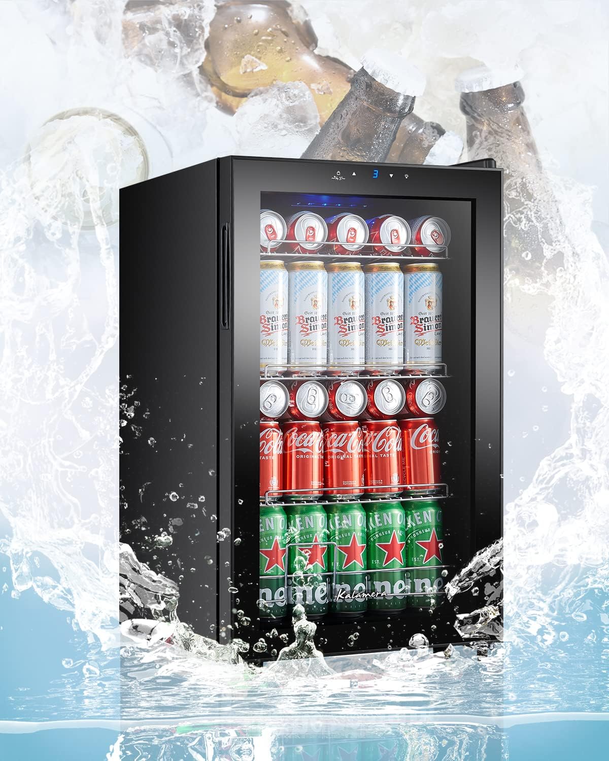 Drankkoelkast – Mini-koelkast – Flessenkoelkast – Bierkoelkast – Wijnkoelkast – 68 Liter Inhoud – Precieze Temperatuurinstelling van 3-18 °C