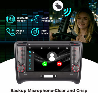 Autoradio Audi TT MK2 8J – Auto Stereo – Multimedia Systeem – Navigatie Radio – Inbouw Radio – Wireless CarPlay & Android Auto – IPS-Touchscreen & Snelle 3 Seconden Opstart