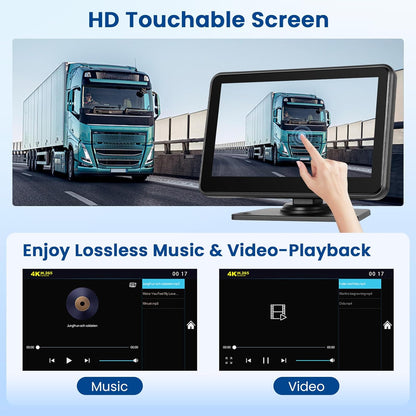 Hikity Achteruitrijcameraset voor 2 camera's IP68 met touchscreen, achteruitrijcamera met audio-afspelen/loopopname/BSD/IR zicht, voor camping, vrachtwagen, camper, aanhangers, 12 V-24 V