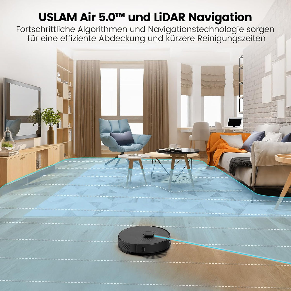 Robotstofzuiger – Robotstofzuiger Met Dweilfunctie – Stofzuigrobot – Robotstofzuiger Voor Huisdieren – Robotstofzuiger Met Navigatie – LiDAR Navigatie – 180 Minuten Looptijd – 3,5L Stofzak Met Afzuigstation