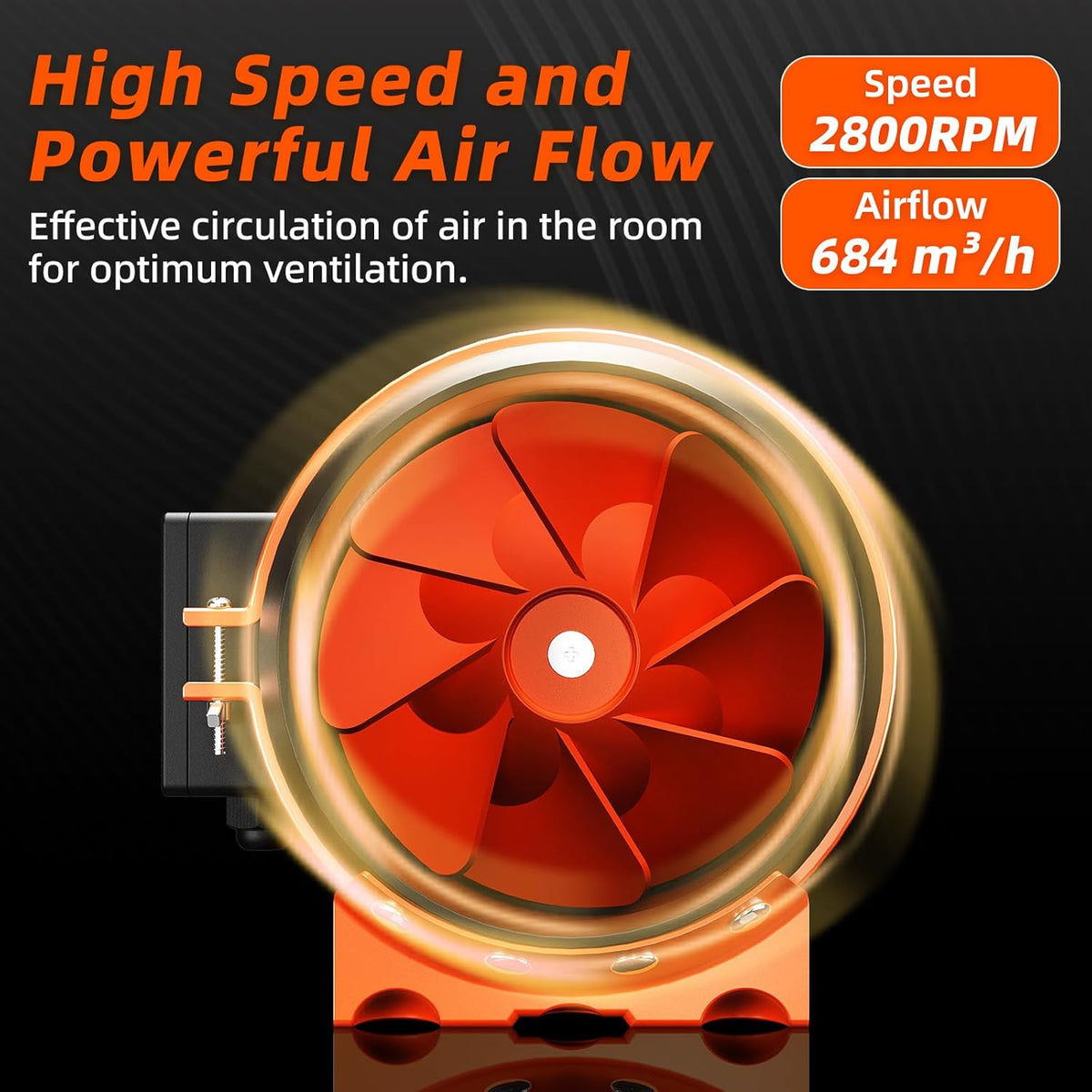 FanGoFast Buisventilator, 100 mm, regelbaar, 360 m³/u, rookafzuiging, inline afvoerventilator, ideale buisventilator met IEC-stopcontact voor ventilatie en afvoerventilator, 230 V, met EU-stekker en