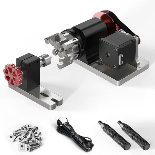 Twotrees Rotatiemodule Kit 4 Assen CNC voor TTC450 TTC450 Pro Graveermachine Rotatieashouder 4 mm - 60 mm Spandiameter 4:1 Spankop