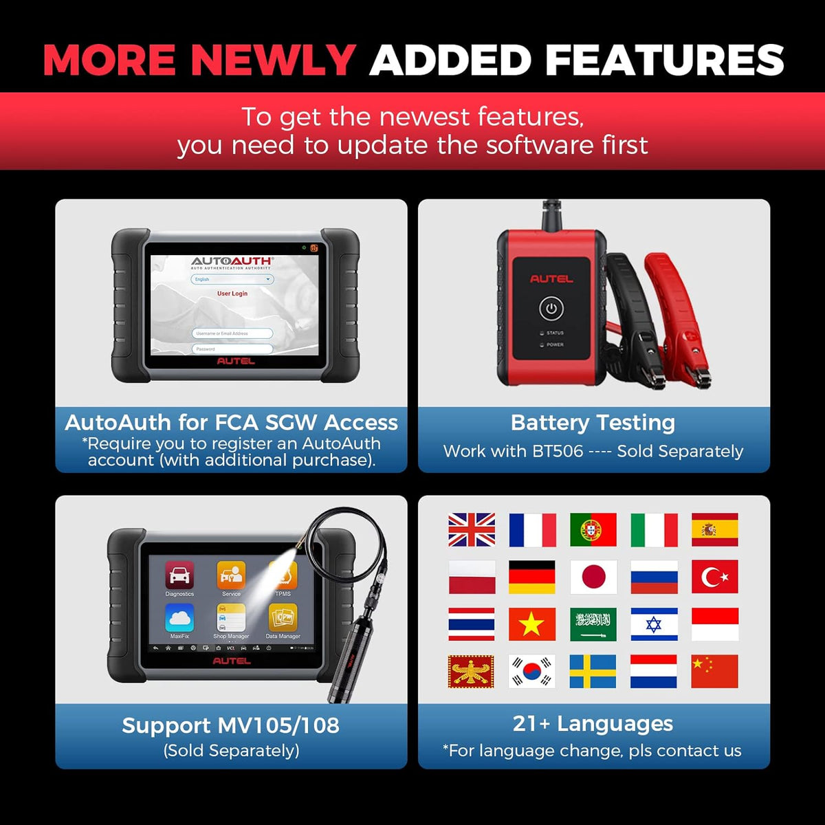 OBD2 Diagnoseapparaat – Autodiagnose Tablet – Foutcode Scanner – TPMS Tester – Reset Tool – Complete Systeemdiagnose – Bluetooth & WiFi Verbinding